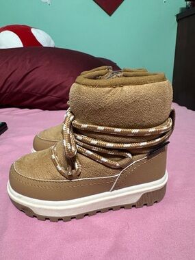 H&M Kids Brown/Tan Lace-Up Winter Boots